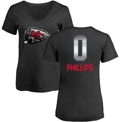 Bryce Phillips Kansas City Chiefs Women's Black by Midnight Mascot T-Shirt -