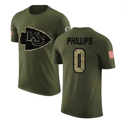 Bryce Phillips Kansas City Chiefs Youth Legend Olive Salute to Service T-Shirt
