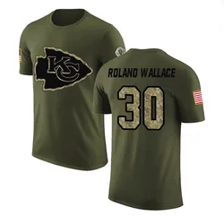 Chris Roland-Wallace Kansas City Chiefs Youth Legend Olive Salute to Service T-Shirt