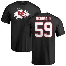 Cooper McDonald Kansas City Chiefs Youth Black Name & Number Logo T-Shirt -