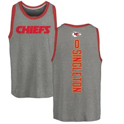 DeShon Singleton Kansas City Chiefs Men's by Backer Tri-Blend Tank Top - Ash