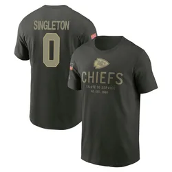 DeShon Singleton Kansas City Chiefs Youth Forest/Green 2025 Salute to Service Sideline Primary Edge T-Shirt