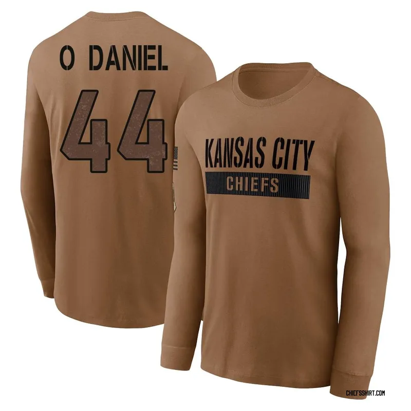 Dorian O'Daniel Kansas City Chiefs Men's Brown 2023 Salute To Service Long Sleeve T-Shirt