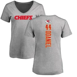 Dorian O'Daniel Kansas City Chiefs Women's Backer V-Neck T-Shirt - Ash