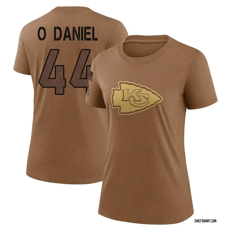 Dorian O'Daniel Kansas City Chiefs Women's Legend Brown 2023 Salute To Service Performance T-Shirt