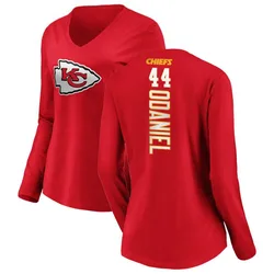 Dorian O'Daniel Kansas City Chiefs Women's Red Backer Slim Fit Long Sleeve T-Shirt -
