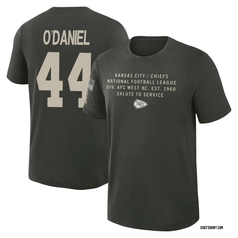 Dorian O'Daniel Kansas City Chiefs Youth Dark/Green 2025 Salute to Service Sideline Slub T-Shirt