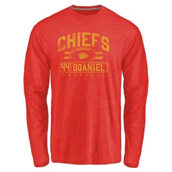 Dorian O'Daniel Kansas City Chiefs Youth Red by Flanker Tri-Blend Long Sleeve T-Shirt -