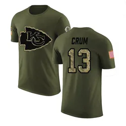 Dustin Crum Kansas City Chiefs Men's Legend Olive Salute to Service T-Shirt