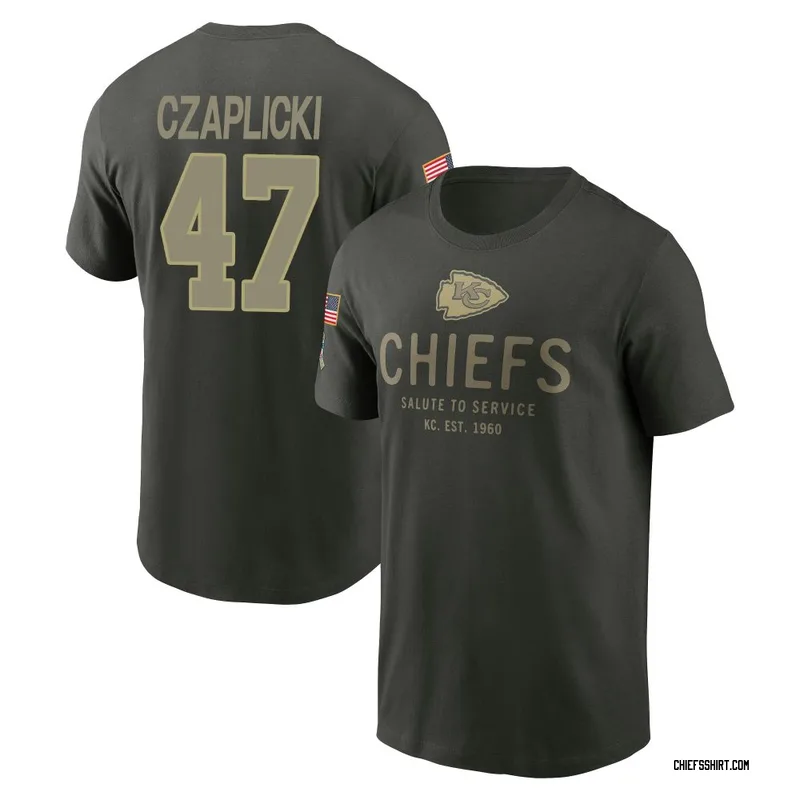 Eddie Czaplicki Kansas City Chiefs Men's Forest/Green 2025 Salute to Service Sideline Primary Edge T-Shirt