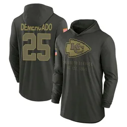 Emari Demercado Kansas City Chiefs Youth Forest/Green 2025 Salute to Service Sideline Lightweight Hooded Pullover Long Sleeve T-