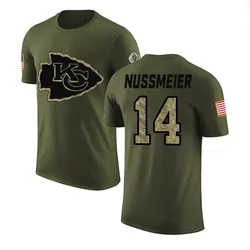 Garrett Nussmeier Kansas City Chiefs Men's Legend Olive Salute to Service T-Shirt