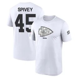 Geor'Quarius Spivey Kansas City Chiefs Youth Legend White 2024 Salute to Service Performance T-Shirt