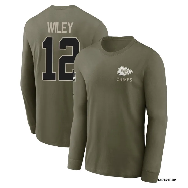 Jared Wiley Kansas City Chiefs Men's Olive 2025 Salute to Service Sideline Long Sleeve T-Shirt
