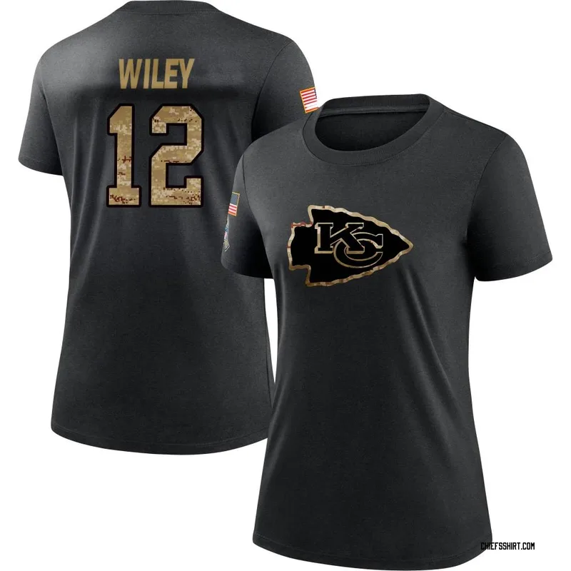 Jared Wiley Kansas City Chiefs Women's Black 2020 Salute To Service Performance T-Shirt