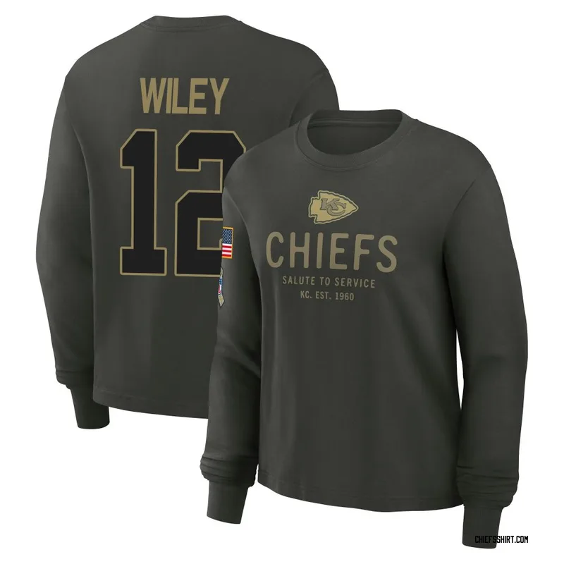 Jared Wiley Kansas City Chiefs Women's Dark/Green 2025 Salute to Service Sideline Long Sleeve T-Shirt