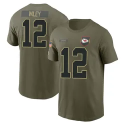 Jared Wiley Kansas City Chiefs Youth Olive 2025 Salute to Service Name & Number T-Shirt