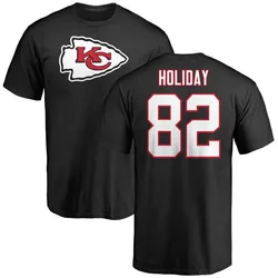 Jimmy Holiday Kansas City Chiefs Men's Black Name & Number Logo T-Shirt -