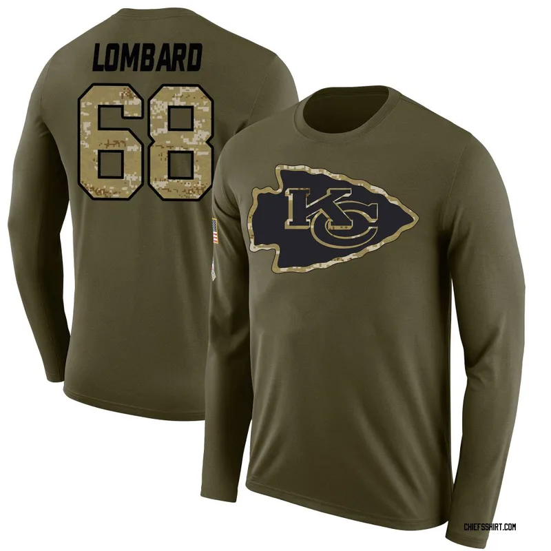 Joey Lombard Kansas City Chiefs Men's Legend Olive Salute to Service Sideline Long Sleeve T-Shirt