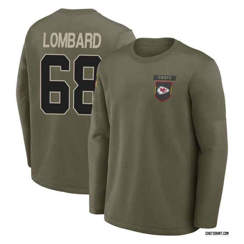 Joey Lombard Kansas City Chiefs Men's Olive 2025 Salute to Service Sideline Coaches Long Sleeve T-Shirt