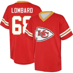 Joey Lombard Kansas City Chiefs Men's Red Name & Number Game Day V-Neck T-Shirt