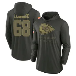 Joey Lombard Kansas City Chiefs Youth Forest/Green 2025 Salute to Service Sideline Lightweight Hooded Pullover Long Sleeve T-Shi