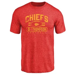 Josh Thompson Kansas City Chiefs Men's Red by Flanker Tri-Blend T-Shirt -