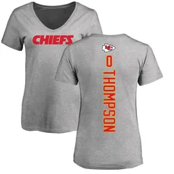 Josh Thompson Kansas City Chiefs Women's Backer V-Neck T-Shirt - Ash