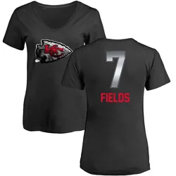 Justin Fields Kansas City Chiefs Women's Black by Midnight Mascot T-Shirt -