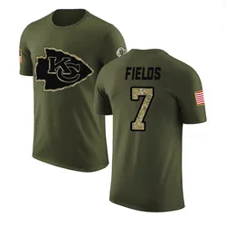 Justin Fields Kansas City Chiefs Youth Legend Olive Salute to Service T-Shirt
