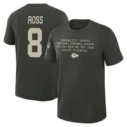 Justyn Ross Kansas City Chiefs Men's Dark/Green 2025 Salute to Service Sideline Slub T-Shirt