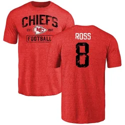 Justyn Ross Kansas City Chiefs Youth Red Distressed Name & Number Tri-Blend T-Shirt