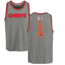 Kaiir Elam Kansas City Chiefs Men's by Backer Tri-Blend Tank Top - Ash