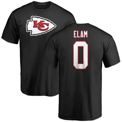 Kaiir Elam Kansas City Chiefs Youth Black Name & Number Logo T-Shirt -