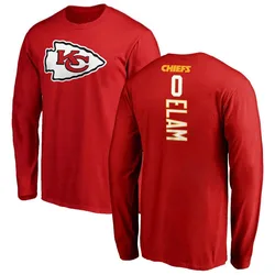 Kaiir Elam Kansas City Chiefs Youth Red Backer Long Sleeve T-Shirt -