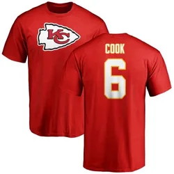 Kenny Cook Kansas City Chiefs Men's Red Any Name & Number Logo T-Shirt -