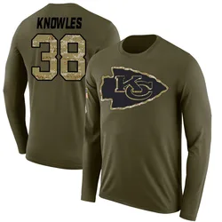 Kevin Knowles Kansas City Chiefs Men's Legend Olive Salute to Service Sideline Long Sleeve T-Shirt