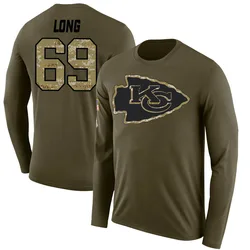 Kyle Long Kansas City Chiefs Youth Legend Olive Salute to Service Sideline Long Sleeve T-Shirt