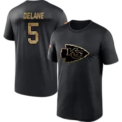 Mansoor Delane Kansas City Chiefs Men's Black 2020 Salute To Service Performance T-Shirt