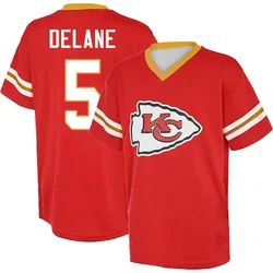 Mansoor Delane Kansas City Chiefs Men's Red Name & Number Game Day V-Neck T-Shirt