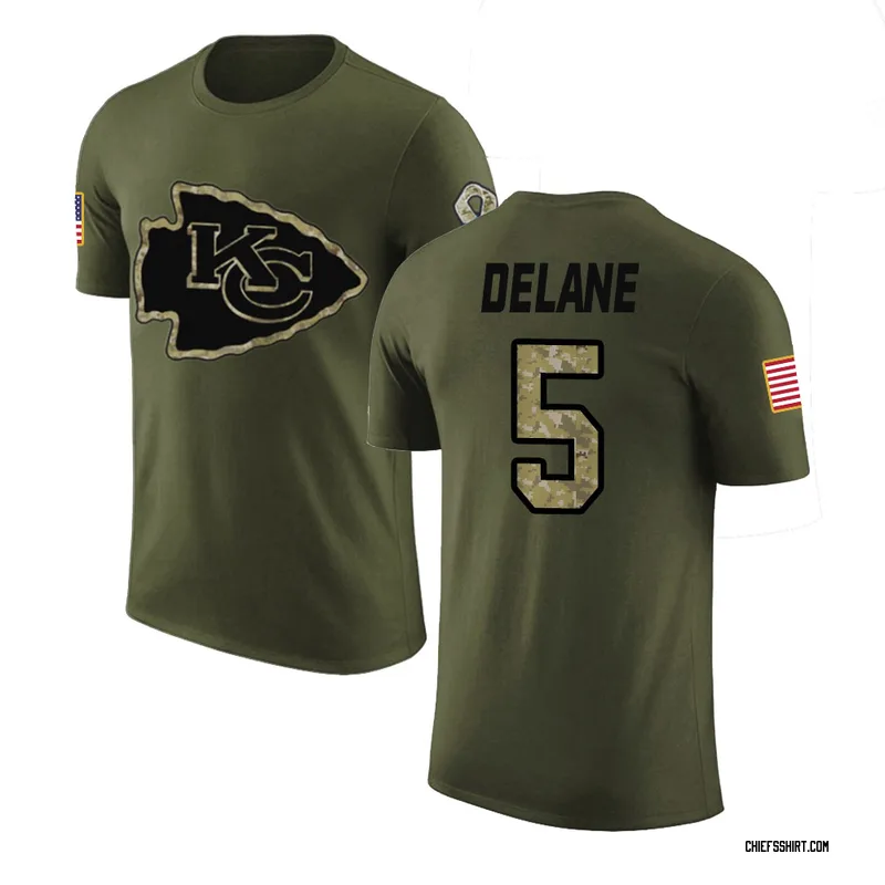 Mansoor Delane Kansas City Chiefs Youth Legend Olive Salute to Service T-Shirt