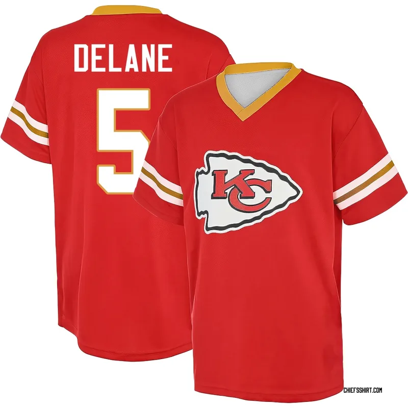 Mansoor Delane Kansas City Chiefs Youth Red Name & Number Game Day V-Neck T-Shirt