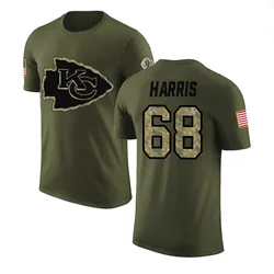 Marcus Harris Kansas City Chiefs Youth Legend Olive Salute to Service T-Shirt
