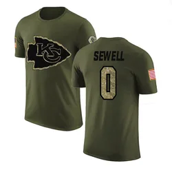 Marlen Sewell Kansas City Chiefs Men's Legend Olive Salute to Service T-Shirt