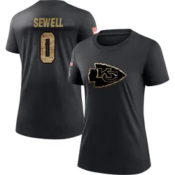 Marlen Sewell Kansas City Chiefs Women's Black 2020 Salute To Service Performance T-Shirt