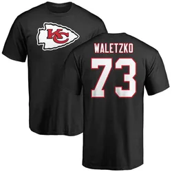 Matt Waletzko Kansas City Chiefs Men's Black Name & Number Logo T-Shirt -