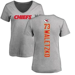 Matt Waletzko Kansas City Chiefs Women's Backer V-Neck T-Shirt - Ash