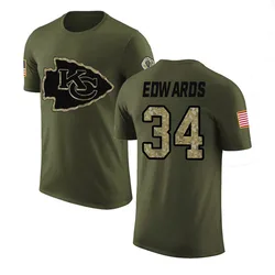 Mike Edwards Kansas City Chiefs Men's Legend Olive Salute to Service T-Shirt