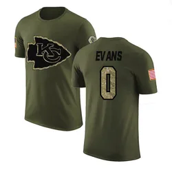 Omari Evans Kansas City Chiefs Men's Legend Olive Salute to Service T-Shirt