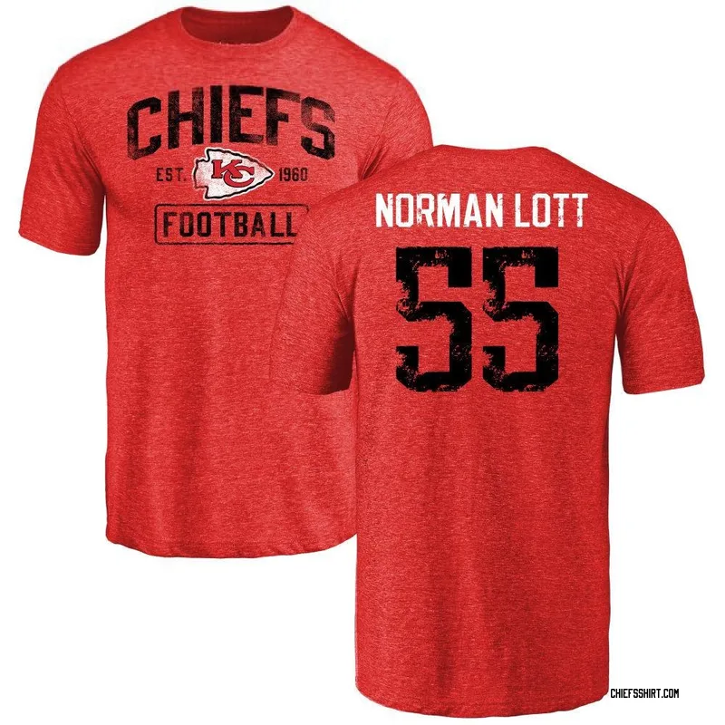 Omarr Norman-Lott Kansas City Chiefs Youth Red Distressed Name & Number Tri-Blend T-Shirt